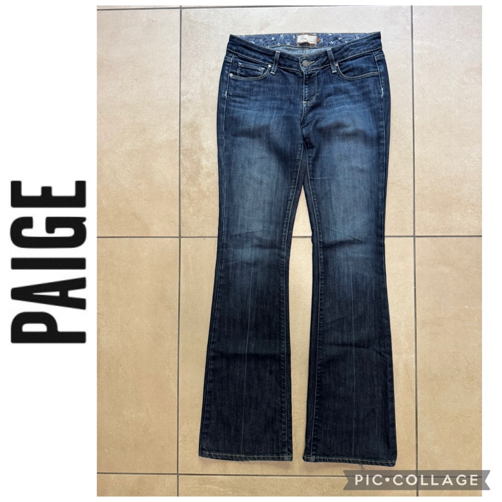 🦋PAIGE Women's Laurel Canyon Dark Blue Boot Cut Flare Jeans🦋